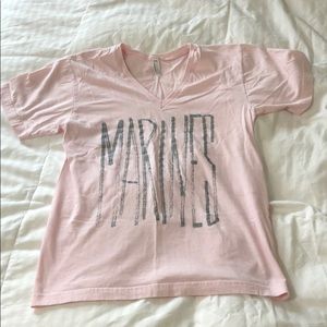 Light Pink ‘Marines’ V-Neck